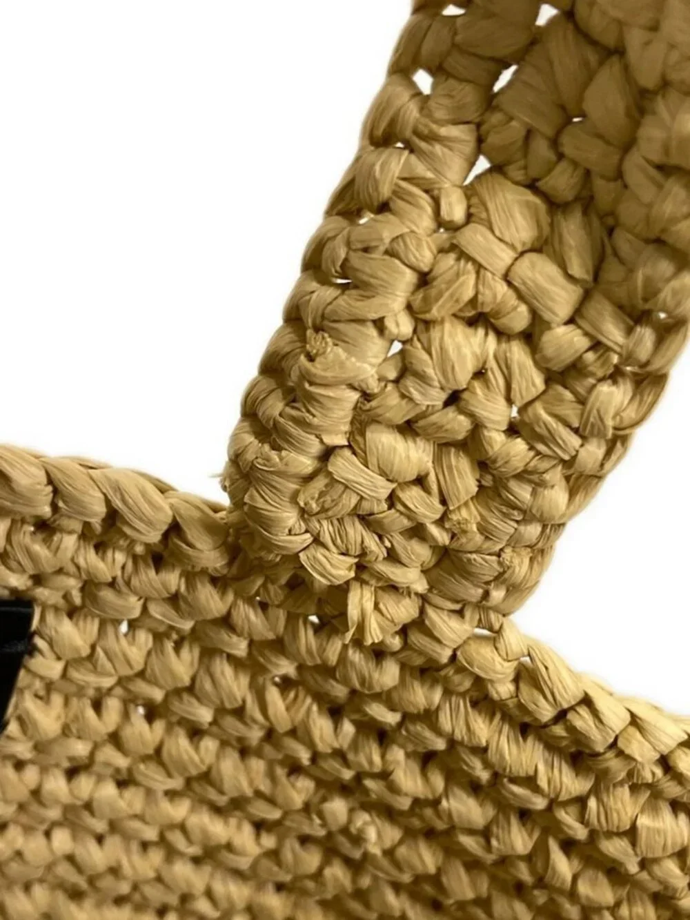 VALENTINOGARAVANI Viva Superstar Small Woven Raffia, V Logo Signature Beige